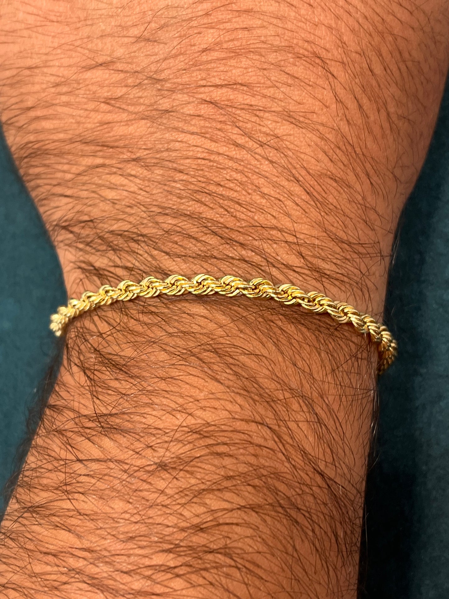 Pulso tejido lazo / 19 cm / 3.8 gr / oro italiano