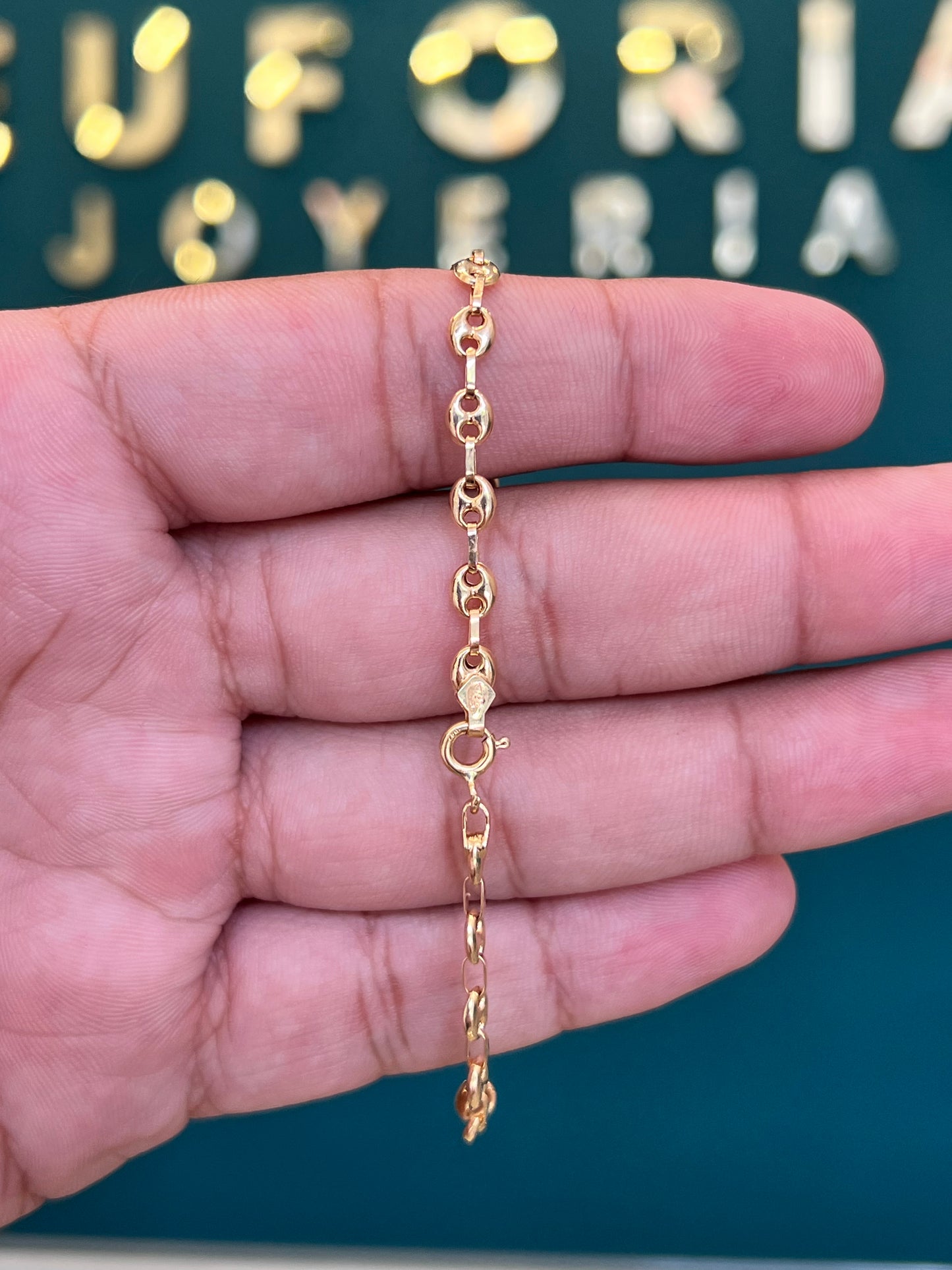 Pulsos GCC con placa - Oro nacional / 18 cm - 2.9 gr