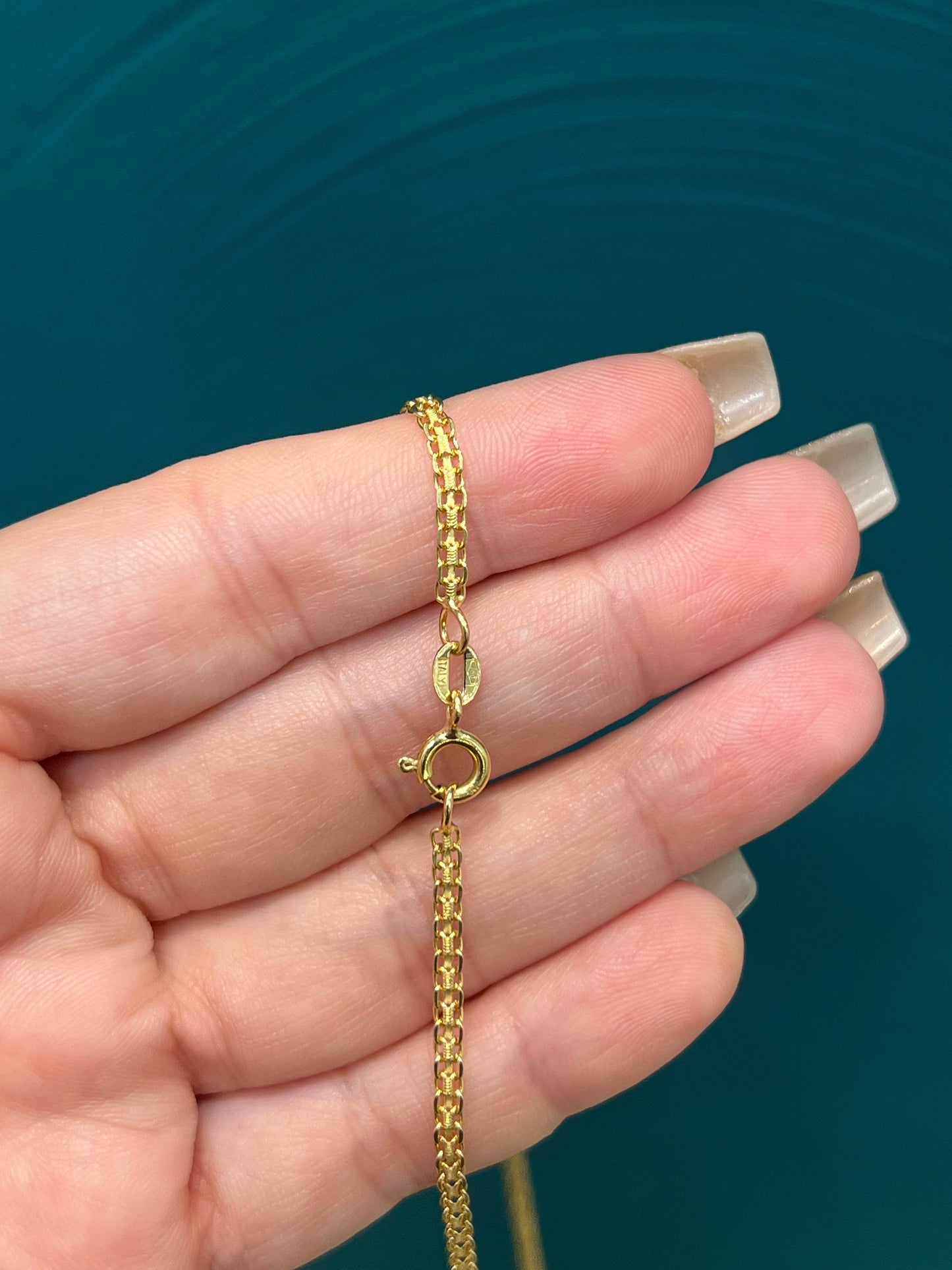 Cadena de dama tejido chino / 50 cm / 6.2 gr / oro italiano