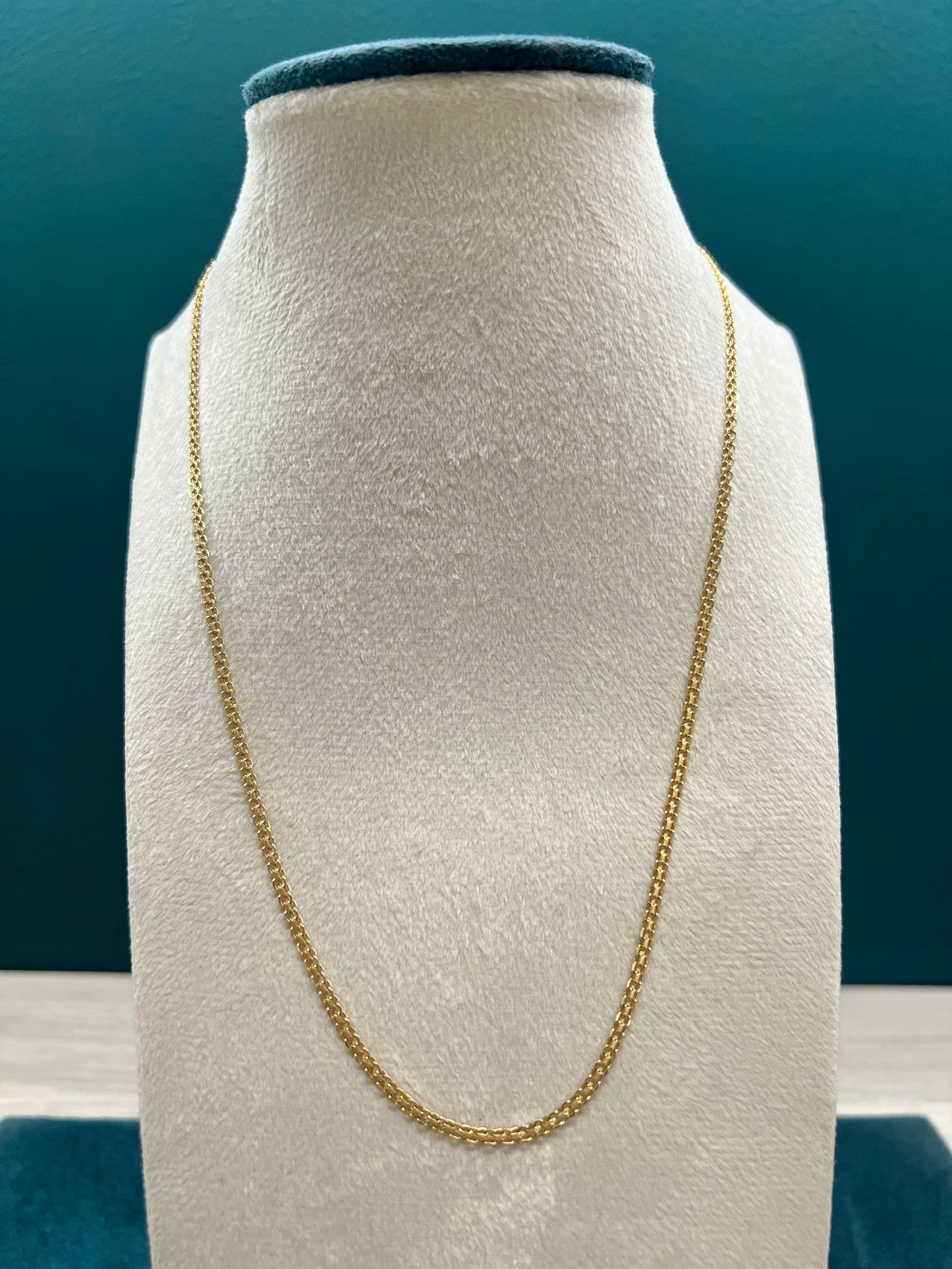 Cadena de dama tejido chino / 50 cm / 6.2 gr / oro italiano