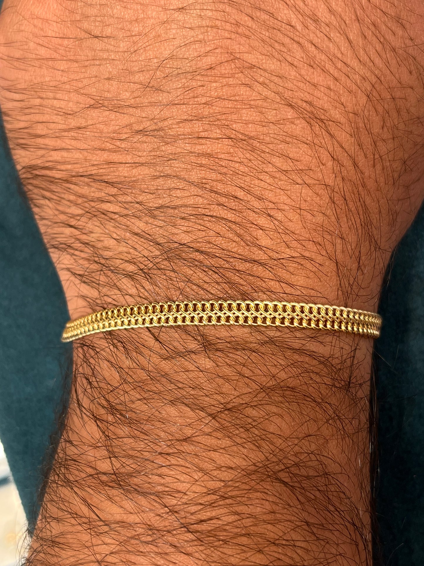 Pulso tejido sedusa / 21.5 cm / 3.0 gr / oro italiano