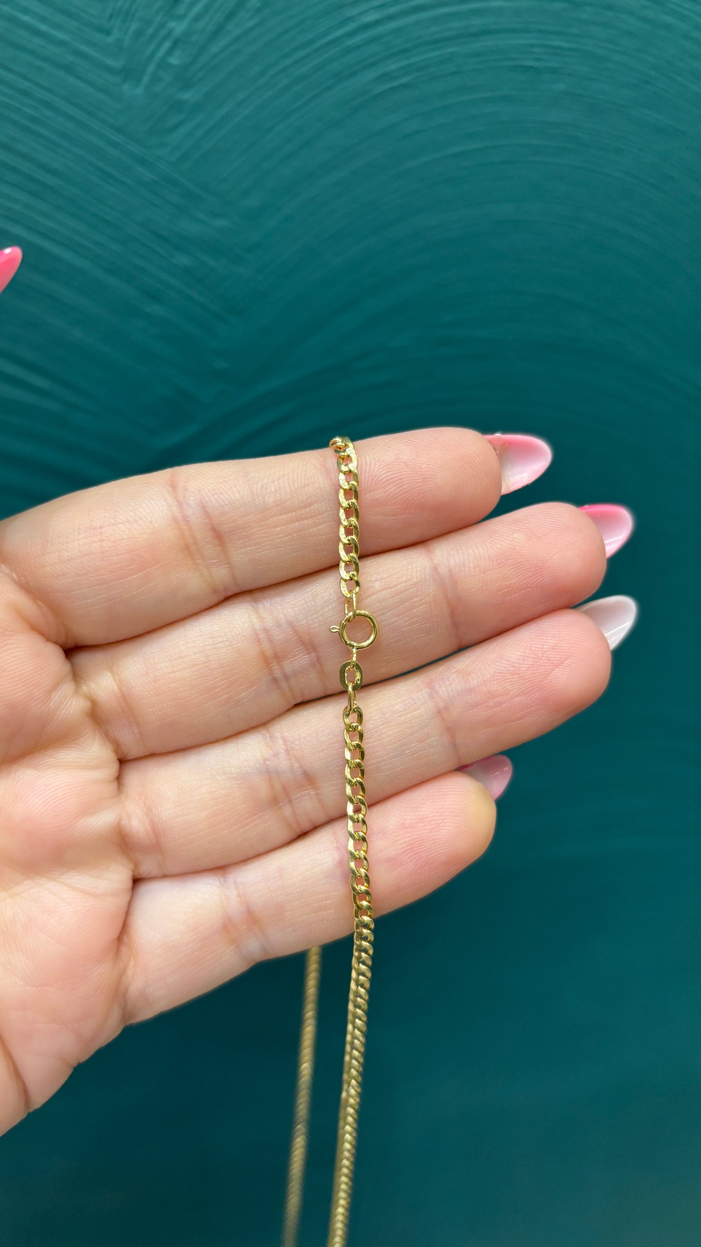 Cadena caballero mini cubana - Oro italiano/ 3.0 gr - 60 cm