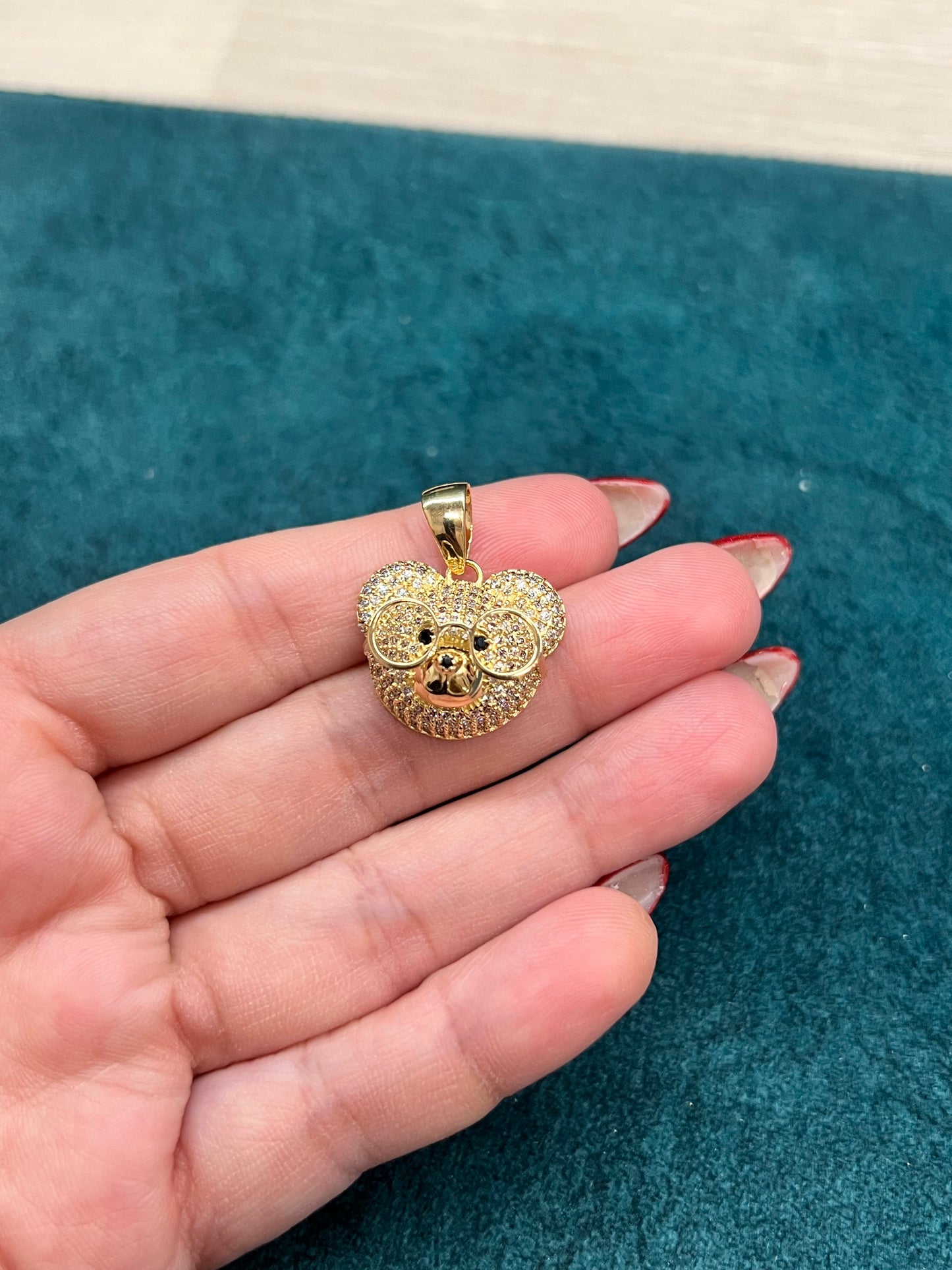 Dije oso ( niño) con gafas -Oro nacional / 4.9 gr