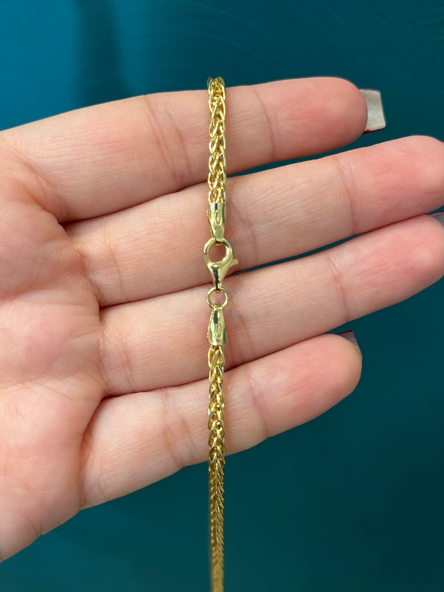 Cadena tejido espiga / 50 cm / 8.4 gr / oro italiano