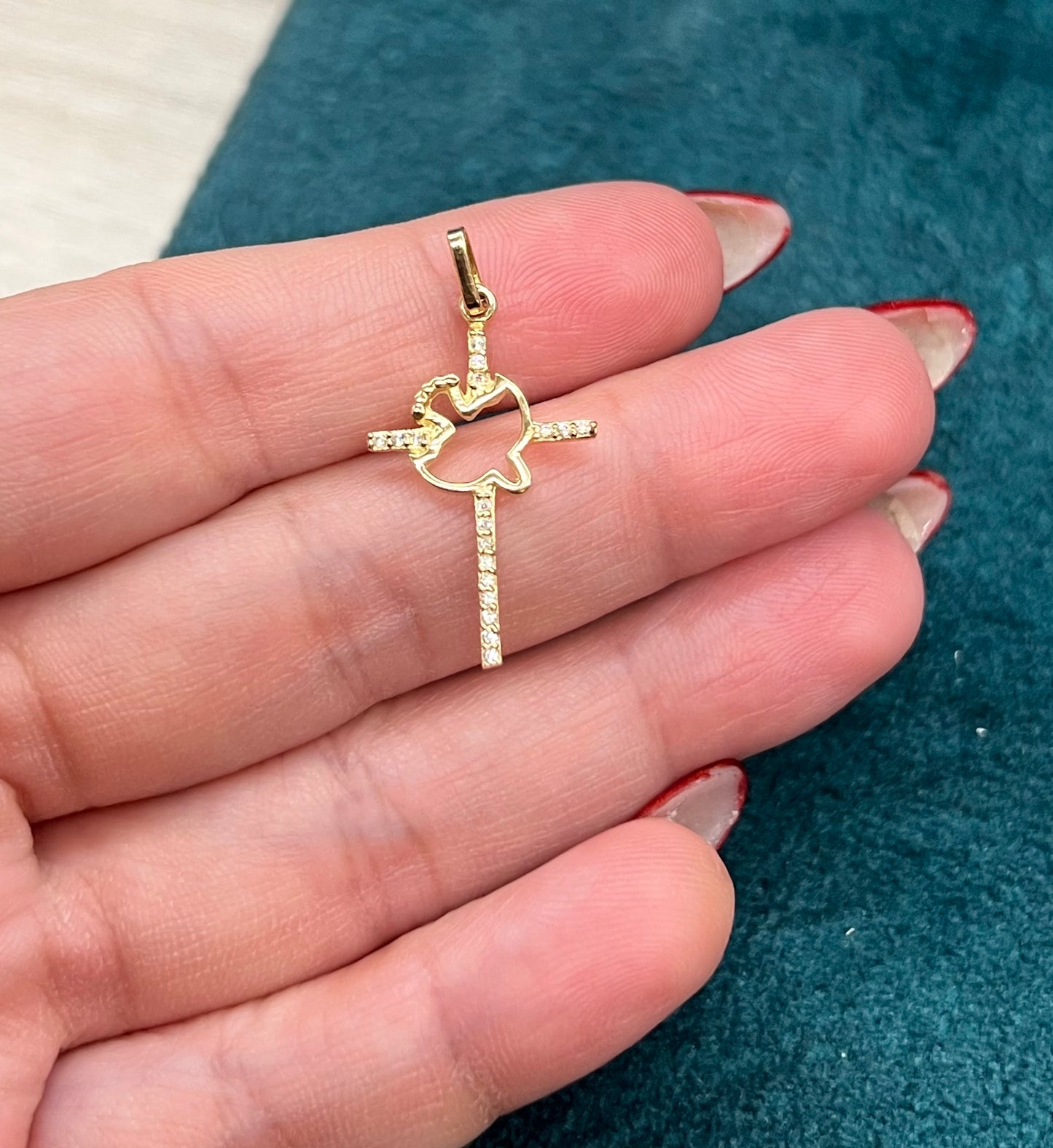 Dije cruz de La Paz - Oro nacional / 1.0 gr