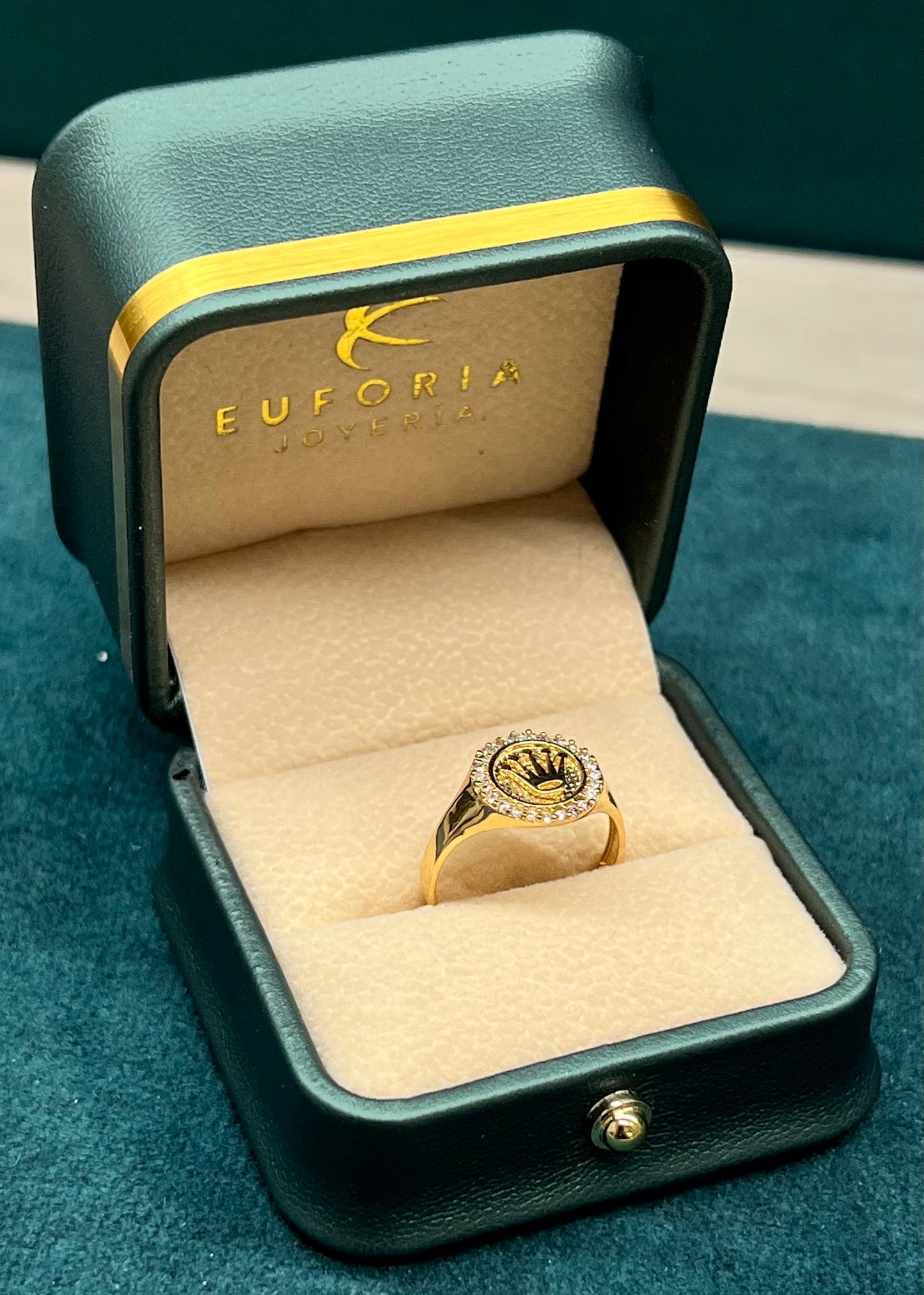 Anillo Corona RLX dama / Talla 7½ / Oro nacional / 3.0 GR