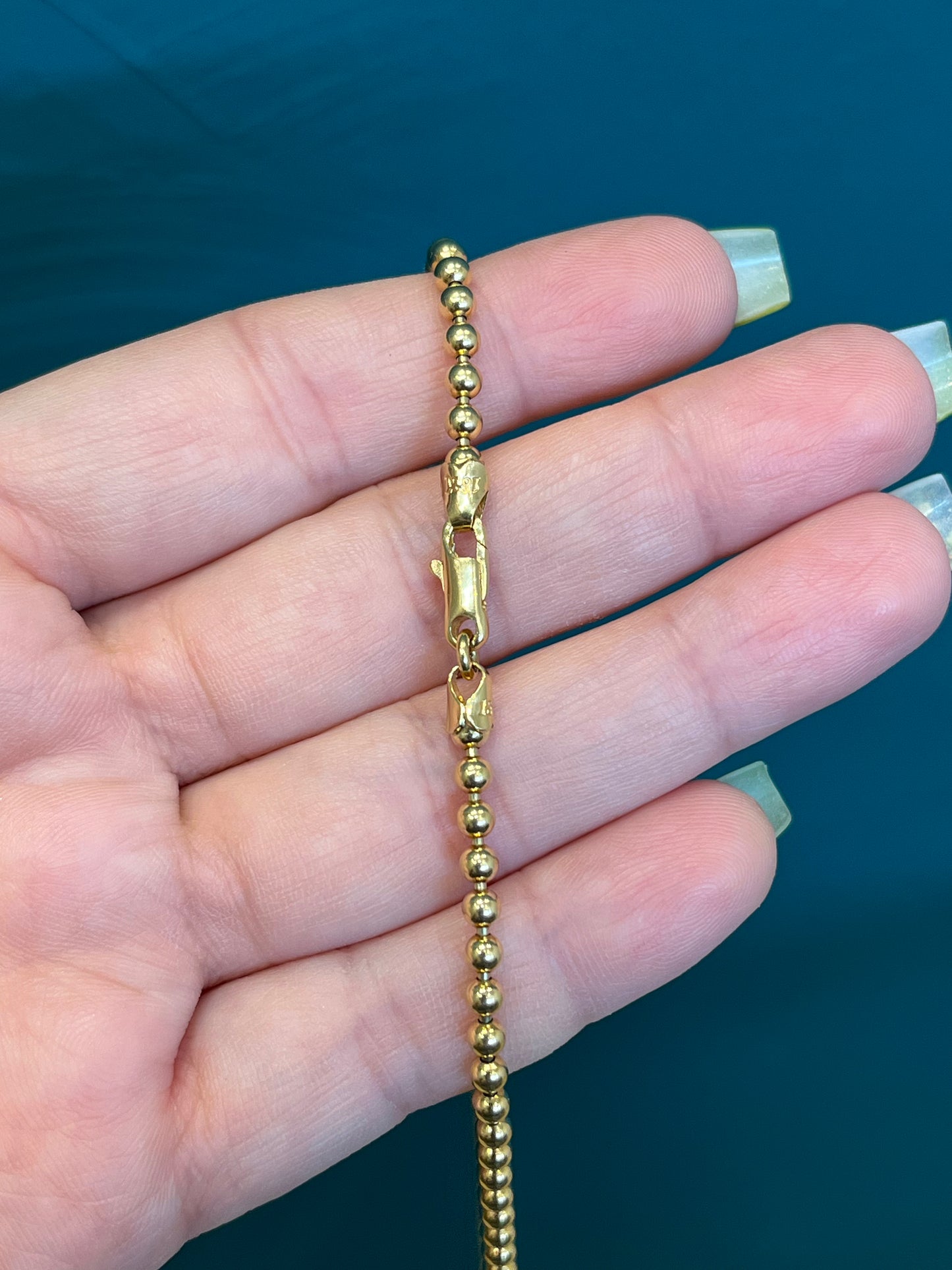 Cadena tejido militar lisa / 60cm / 18.5 gr / oro nacional