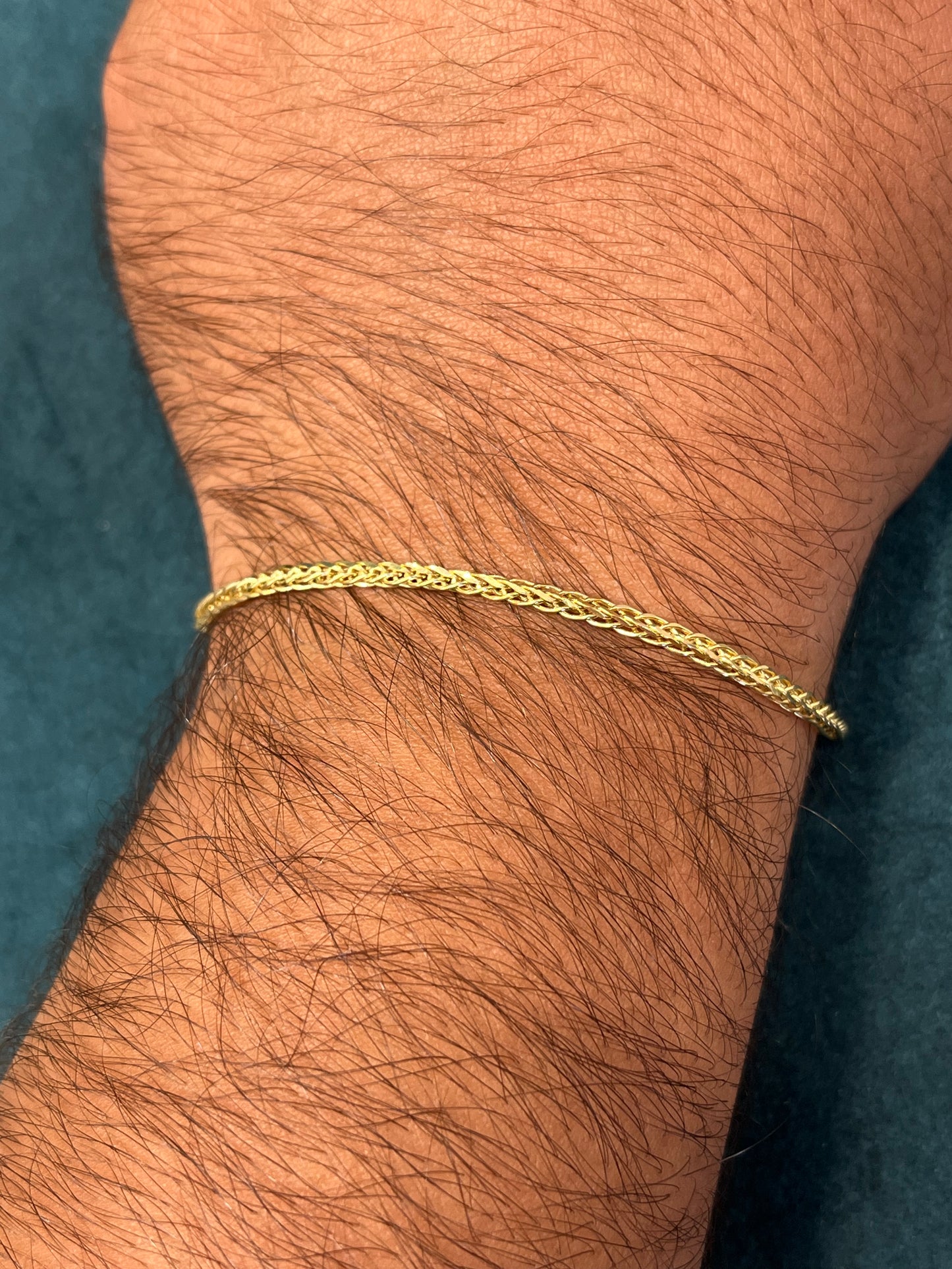 Pulso tejido franco / 20 cm / 2.6 gr / oro italiano