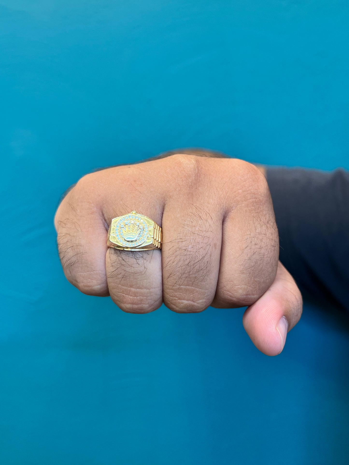 Anillo Rx de caballero - Oro nacional / 8.0 gr - talla 10