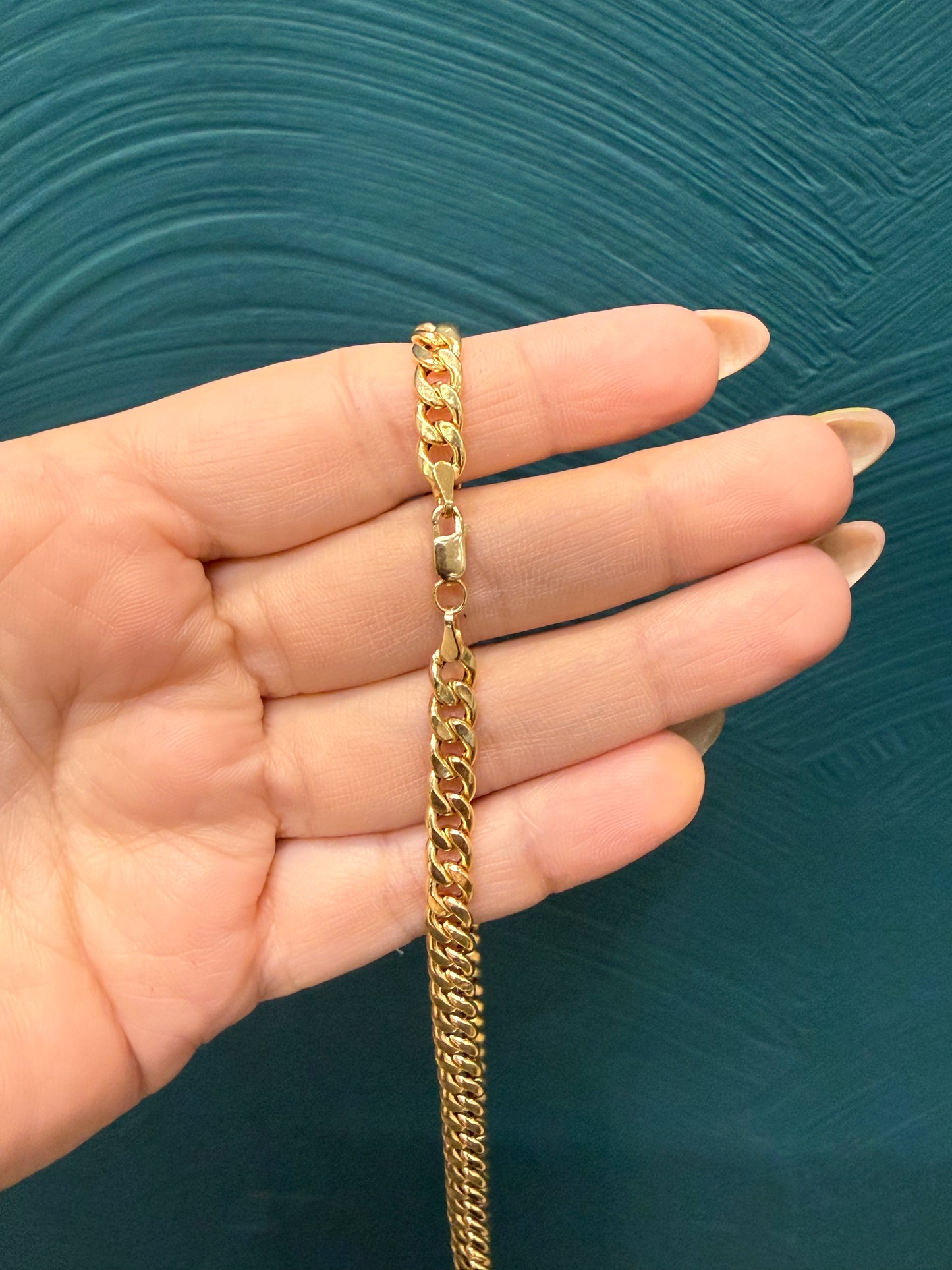 Cadena cubana caballero súper light -Oro italiana / 60 cm -6.9 gr