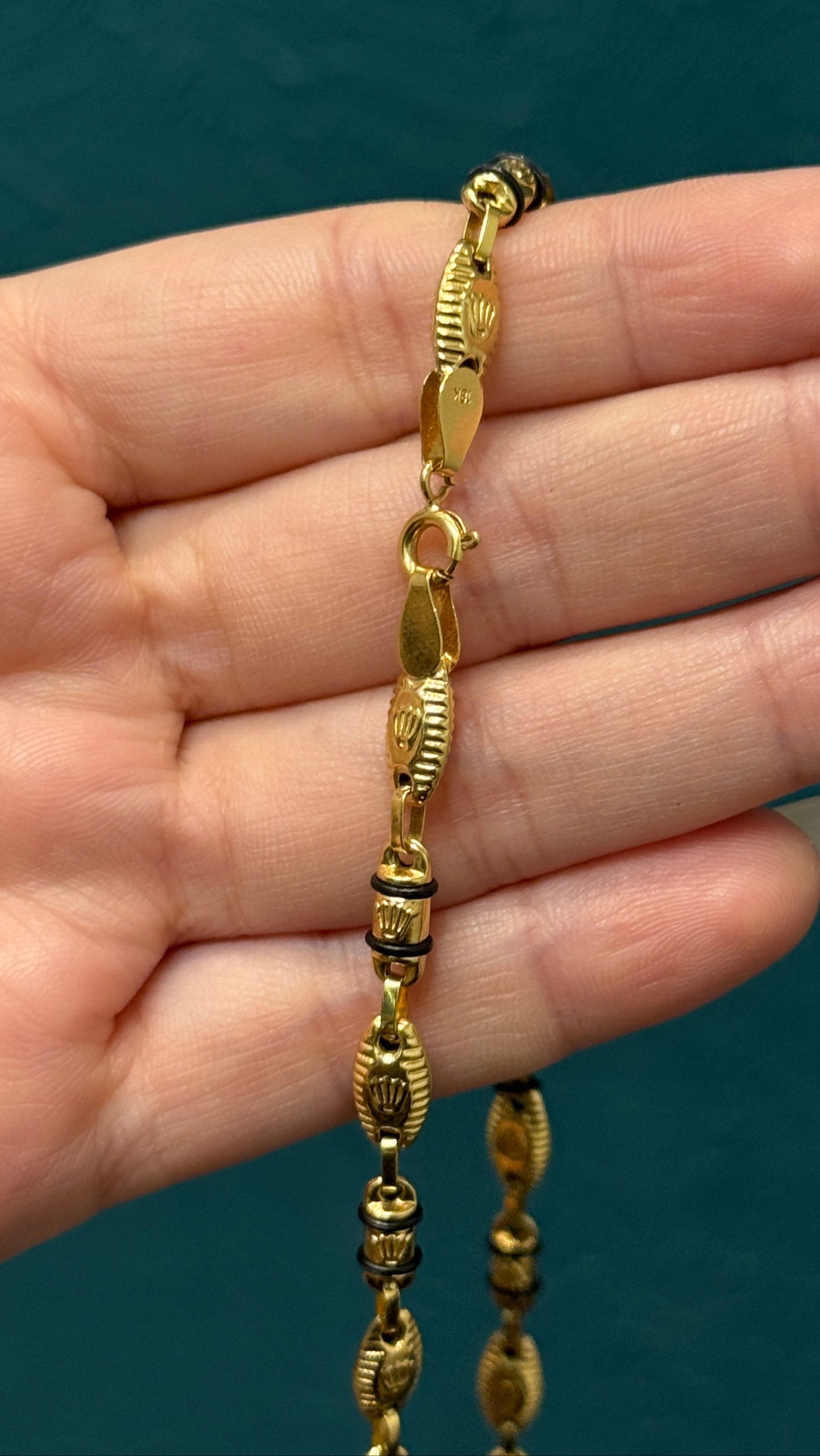 Cadena tejido rustico / 65cm / 13.6gr / oro nacional