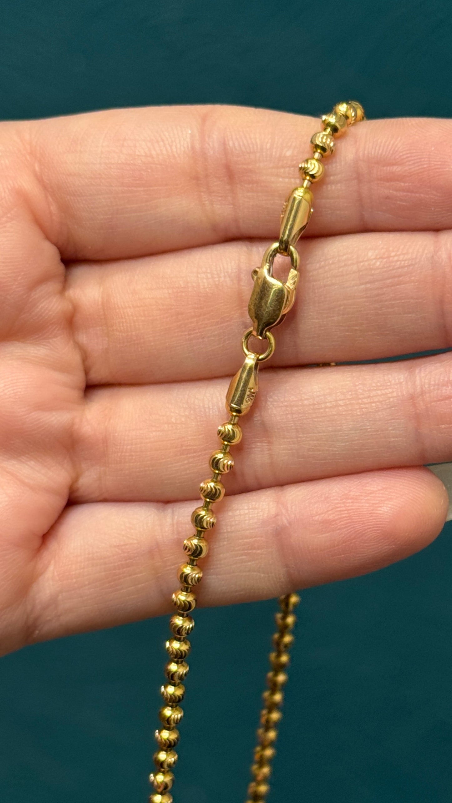 Cadena tejido militar oro rosado / 70cm / 22.1 gr / oro nacional