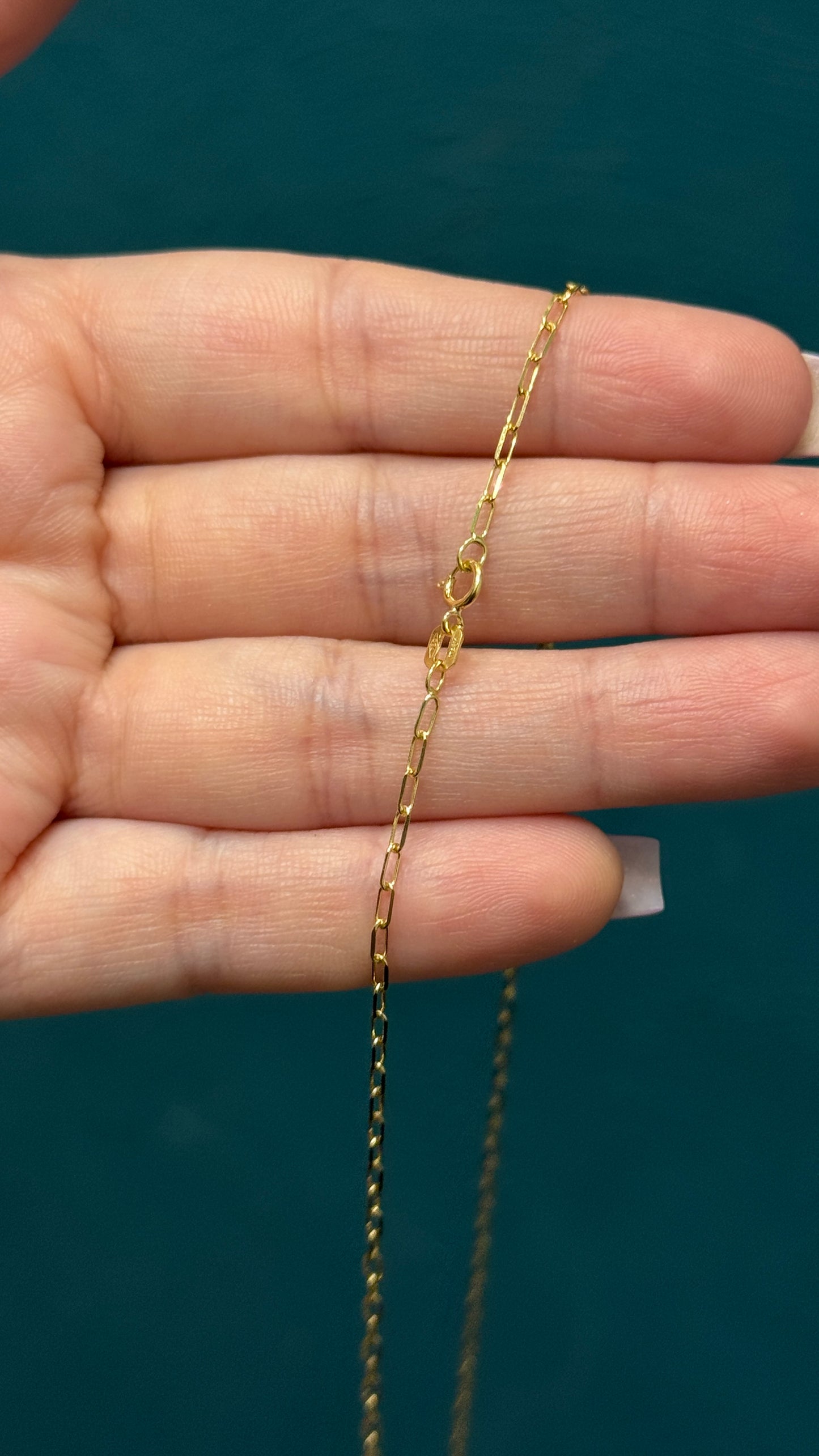 CADENA tejido clip / oro italiano