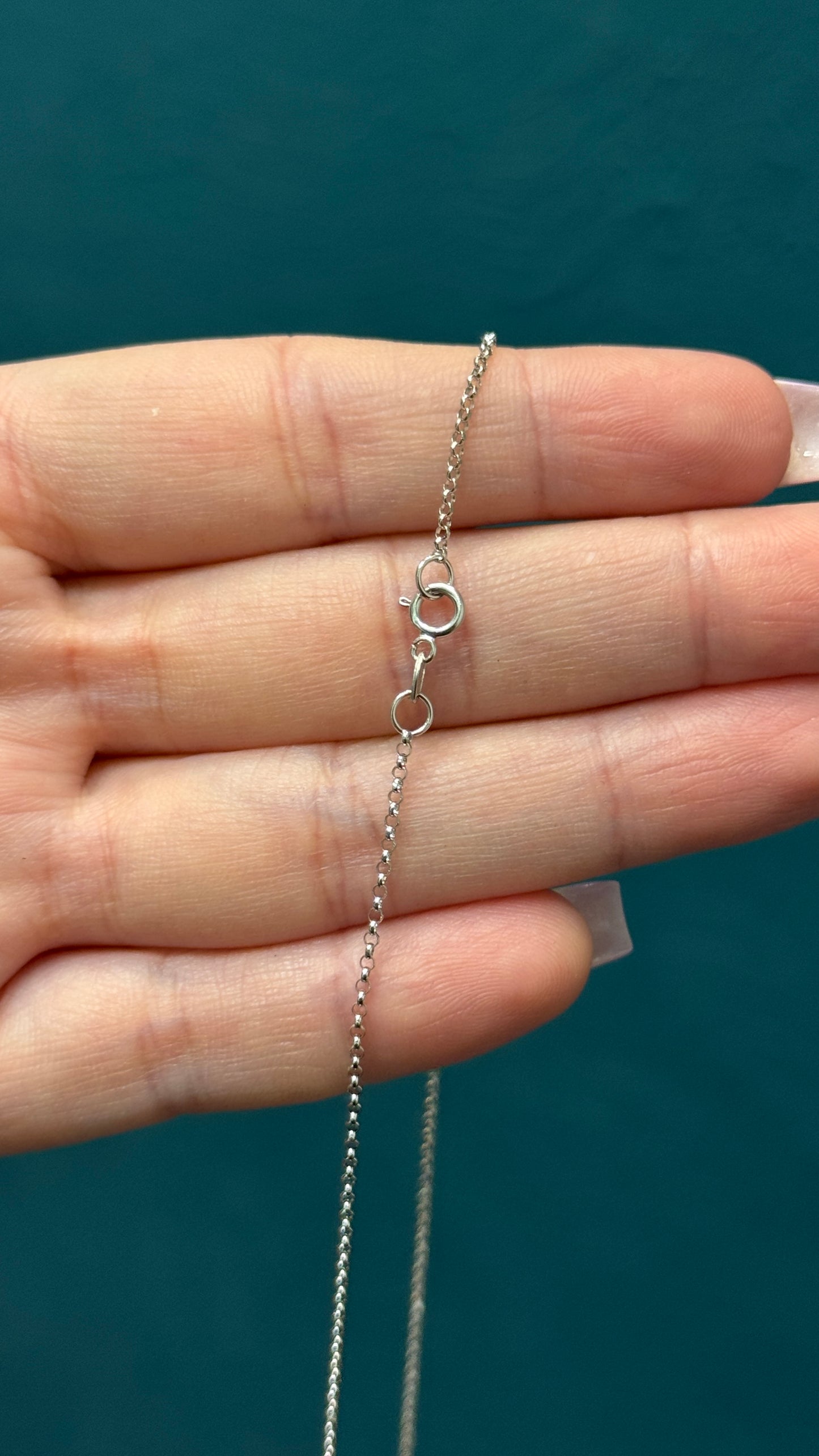 CADENA dama oro blanco / 45 cm / 1.6 gr / oro italiano