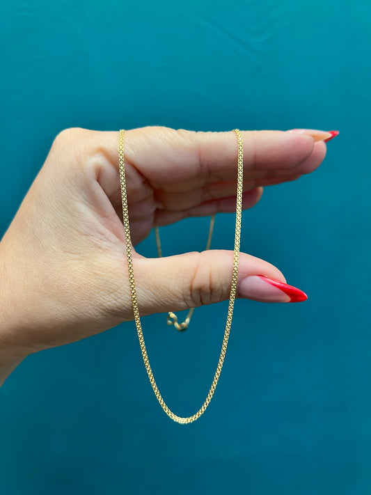 Cadena tejida chino - Oro italiano / 40 cm / 2.3 gr
