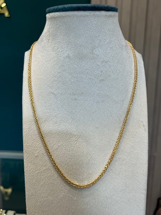 Cadena tejido espiga / 50 cm / 8.4 gr / oro italiano