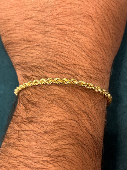 Pulso tejido lazo / 19 cm / 3.8 gr / oro italiano