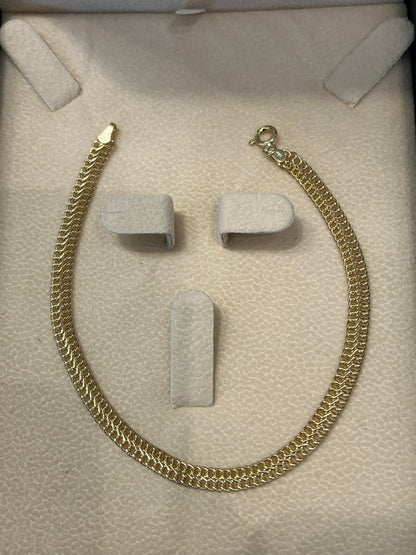 Pulso tejido sedusa / 21.5 cm / 3.0 gr / oro italiano