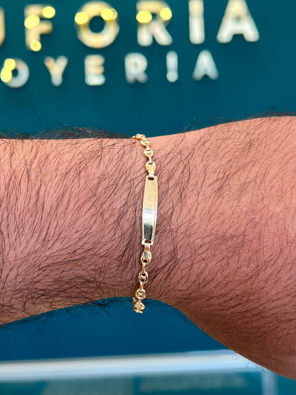 Pulsos GCC con placa - Oro nacional /  18 cm - 2.9 gr