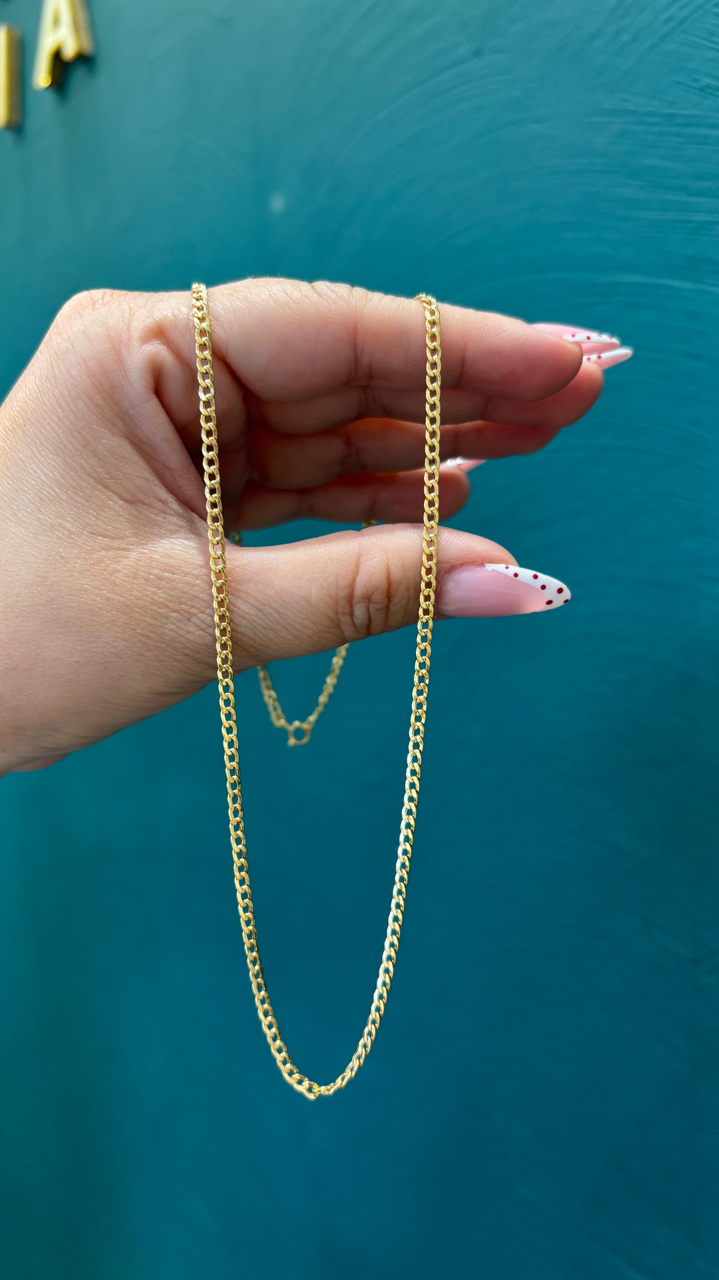 Cadena dama tejido cubana - Oro italiano / 2.5 gr -50 cm