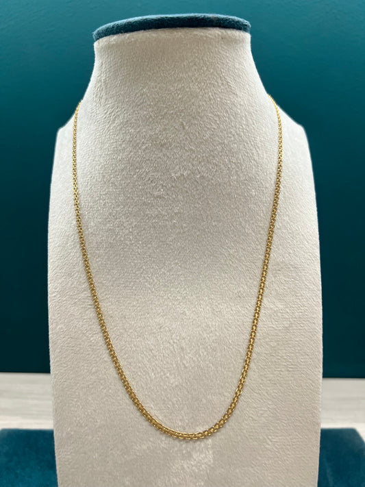 Cadena de dama tejido chino / 50 cm / 6.2 gr / oro italiano
