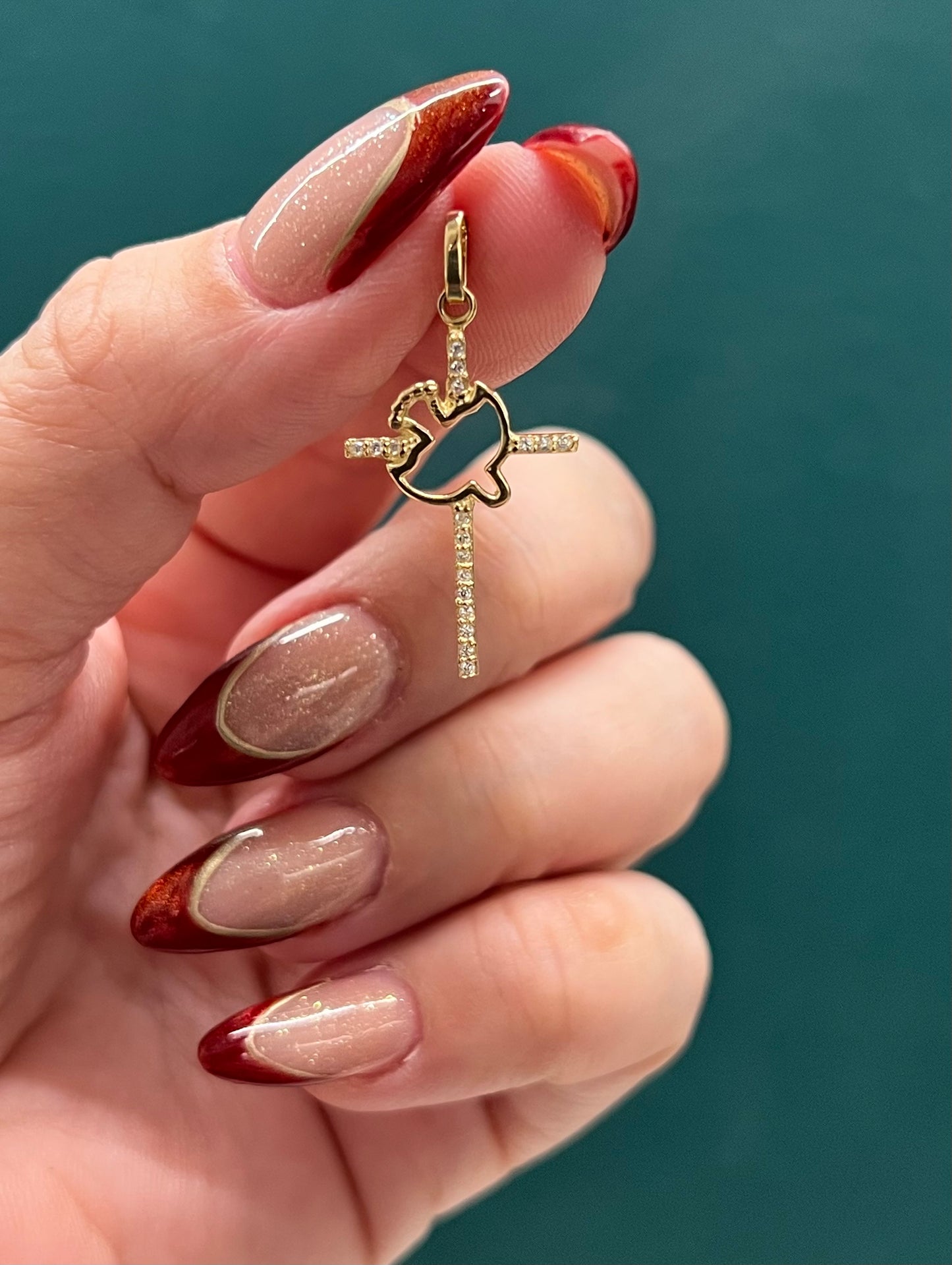 Dije cruz de La Paz - Oro nacional / 1.0 gr