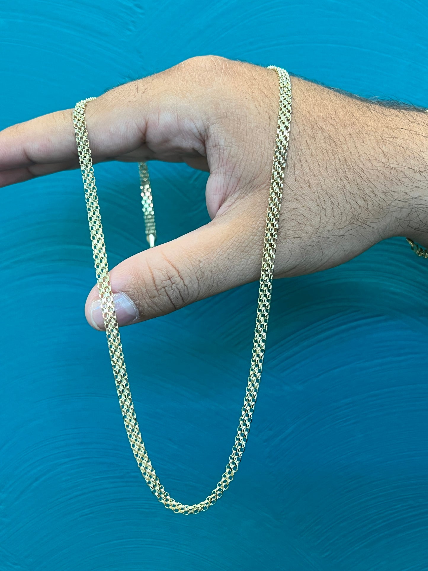 Cadena tejido chino Oro italiano / 60 cm - 5.7 gr