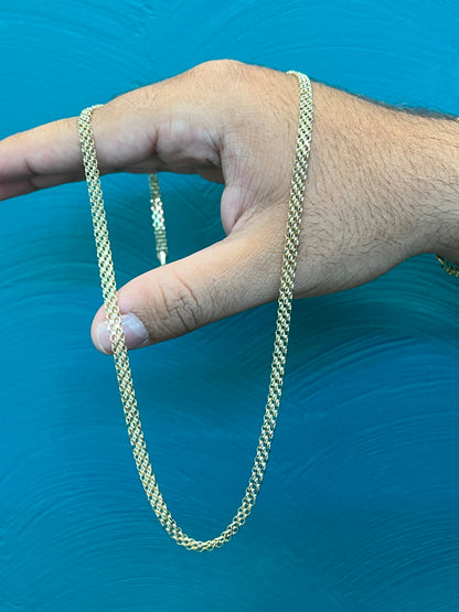 Cadena tejido chino Oro italiano / 60 cm - 5.7 gr