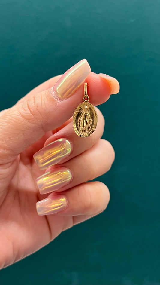 Dije Virgen milagrosa, Oro nacional / 1.4 GR