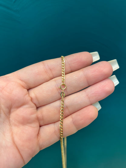 CADENA TEJIDO CUBANO / 60CM / 3.4 GR / ORO ITALIANO