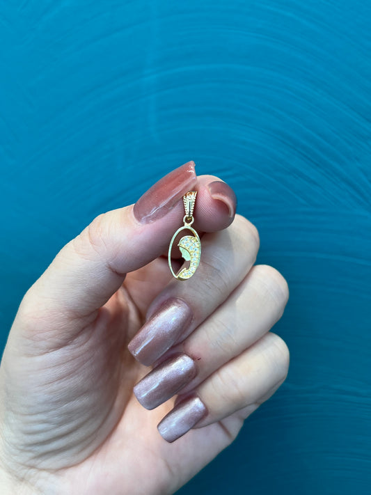 Dije silueta de la virgen -Oro nacional / 0.8 gr