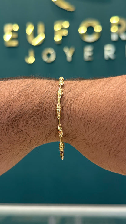 Pulso rústico - Oro nacional / 3.1 gr - 20 cm