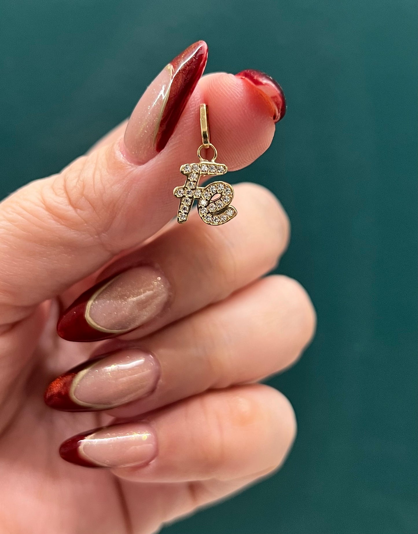 Dije de fe con circones - Oro nacional / 0.8 gr