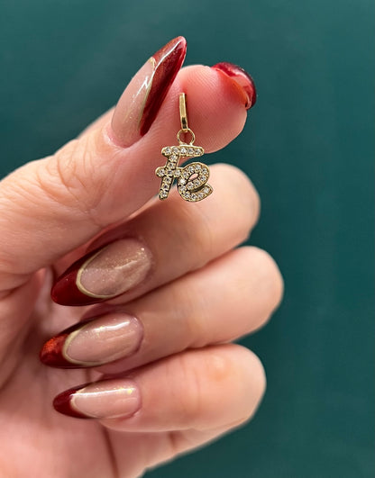 Dije de fe con circones - Oro nacional / 0.8 gr