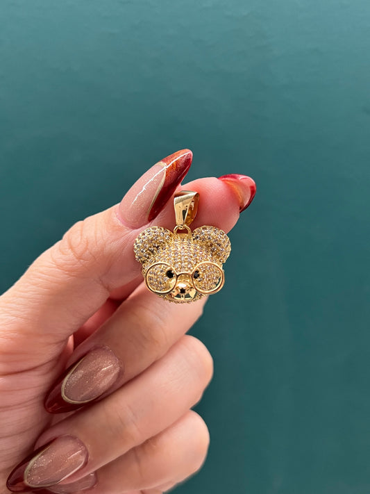 Dije oso ( niño) con gafas -Oro nacional / 4.9 gr