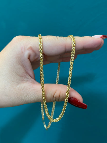 Cadena tejido espiga / 50 cm / 8.4 gr / oro italiano