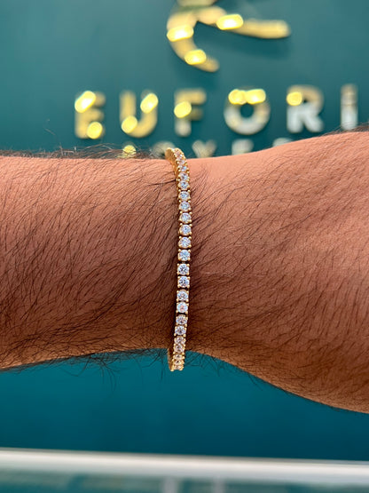 Pulso tennis de circones - Oro nacional / 19.2 gr - 18 cm