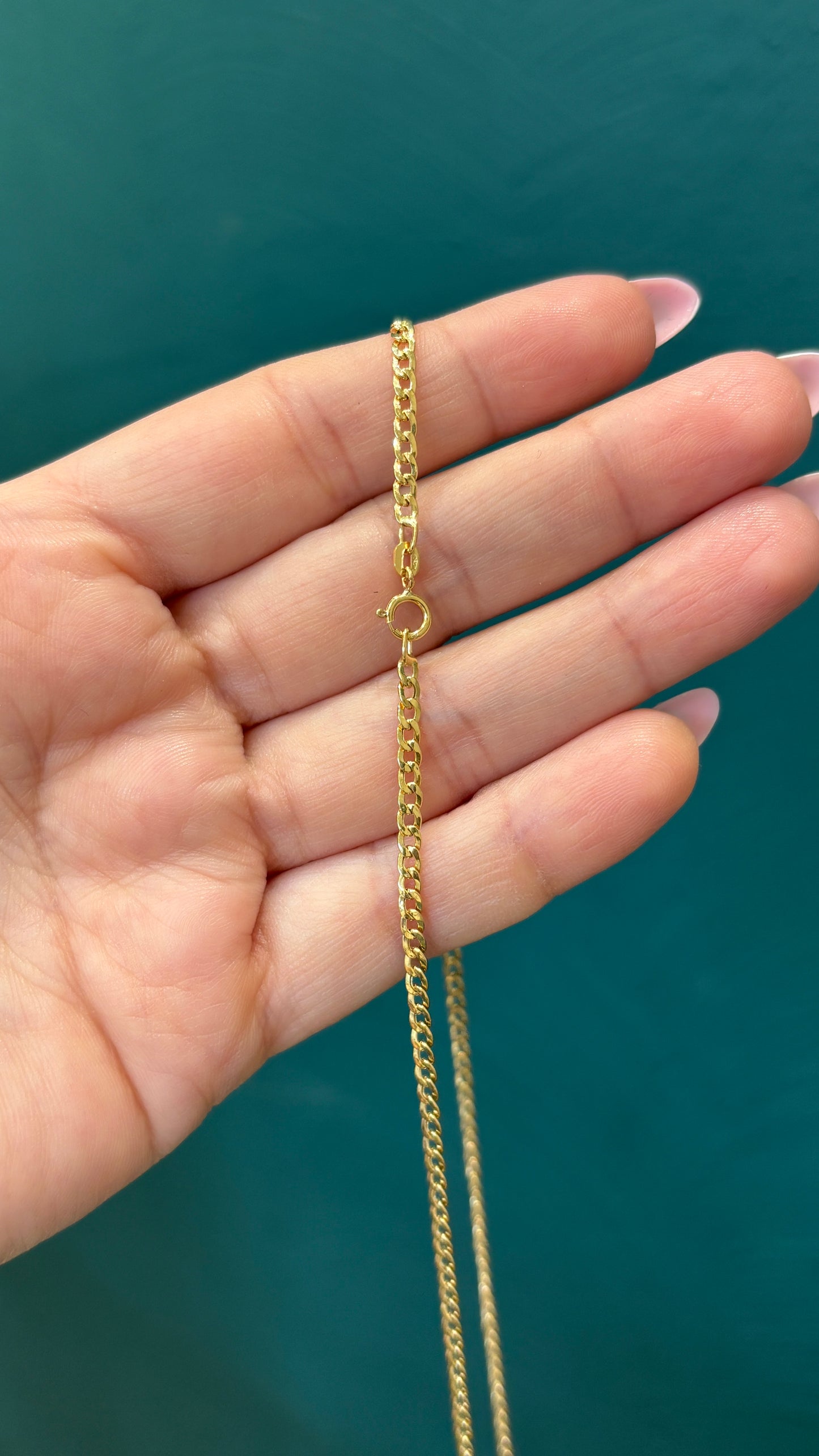 Cadena dama tejido cubana - Oro italiano / 2.5 gr -50 cm