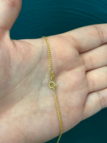 Cadena tejido cubano / 50 cm / 1.7 gr / oro italiano