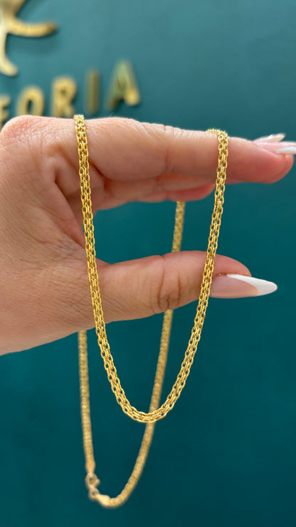 Cadena tejido chino - Oro italiano / 60Cm - 5.5 Gr
