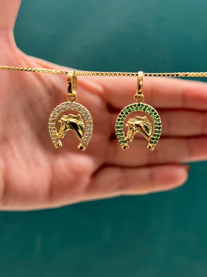 Dije herraje con caballo - Oro nacional / 1.6 gr