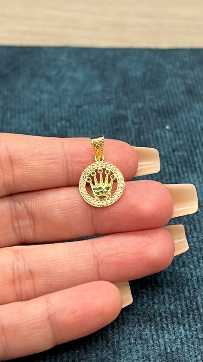 Dije corona RX circones , oro nacional / 1.2 GR