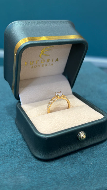Anillo solitario - Oro nacional / talla 5 -2.3 gr