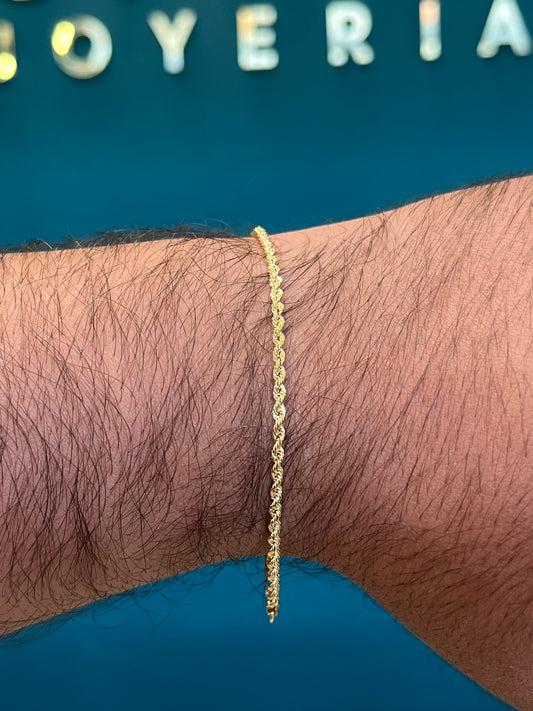 Pulso tejido lazo / 19 cm / 1.9 gr / oro italiano