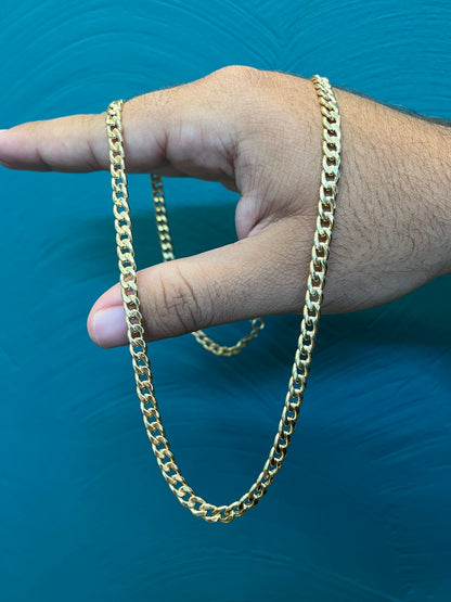 Cadena tejido cubano / 60 cm / 6.8 gr / oro italiano