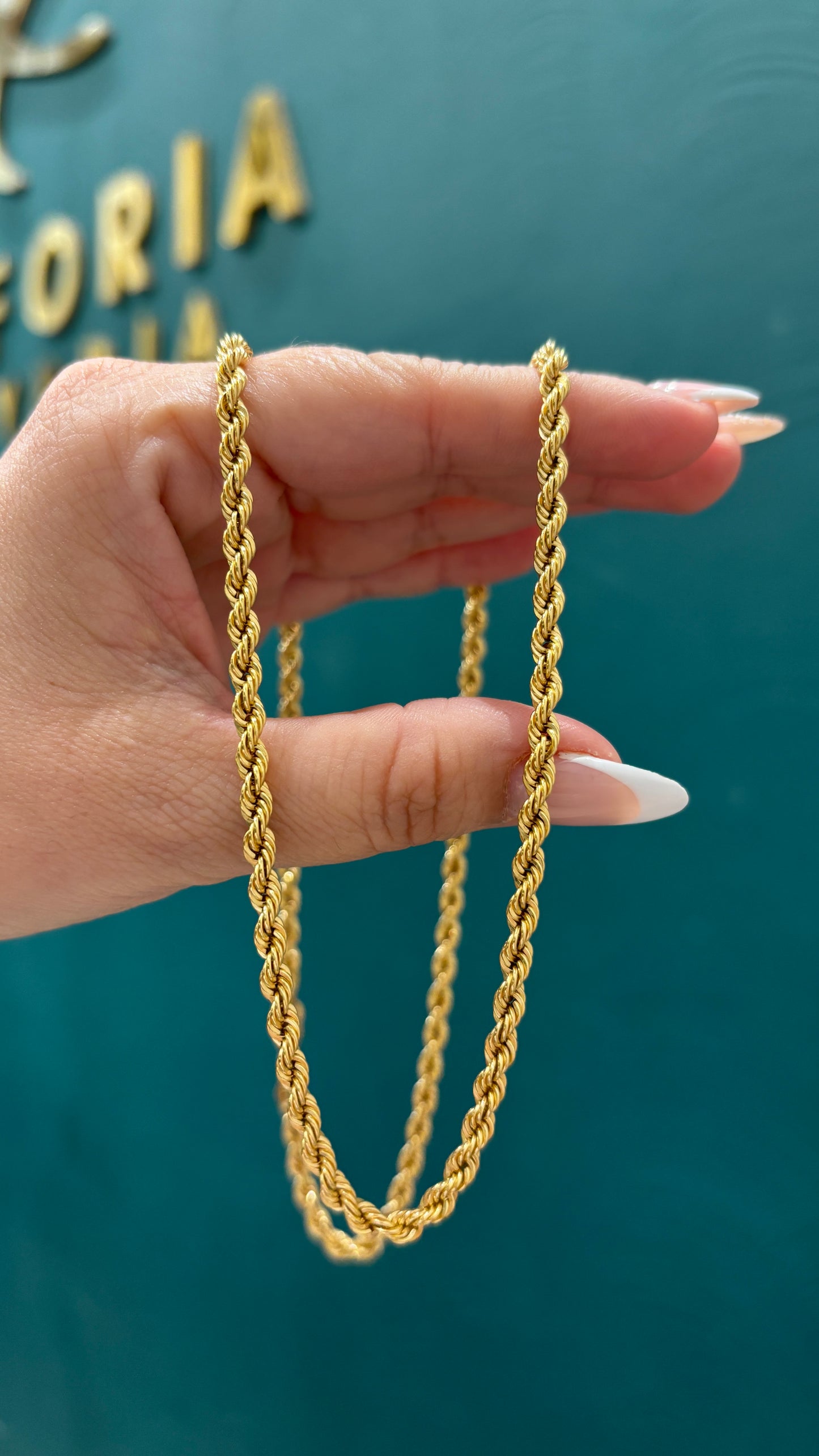 Cadena tejido lazo / Oro italiano - 60 cm / 10.9 Gr