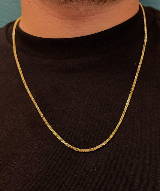 CADENA TEJIDO franco / 60CM / 5.1 GR / ORO ITALIANO