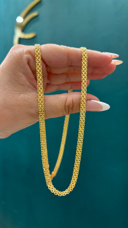 Cadena tejido chino - Oro italiano / 60 cm - 8.2 gr