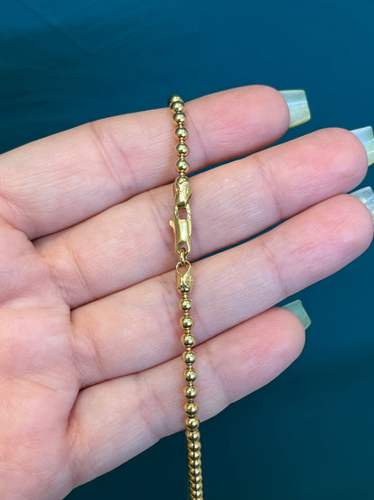 Cadena tejido militar lisa / 60cm / 18.5 gr / oro nacional