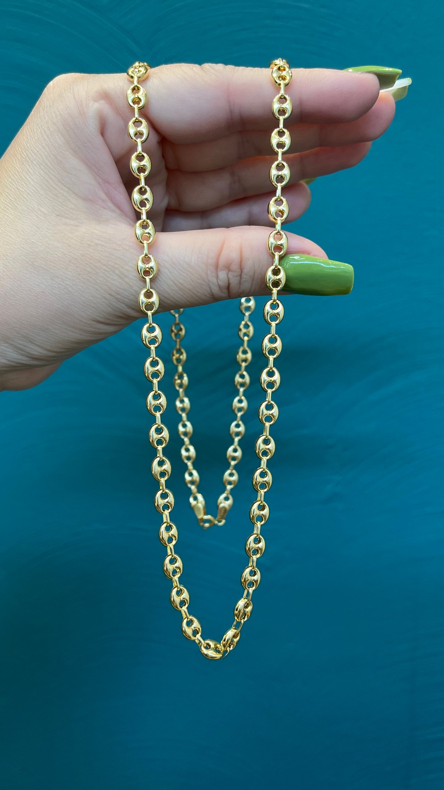 Cadena tejido GCC / 65cm / 12.2 gr / oro nacional